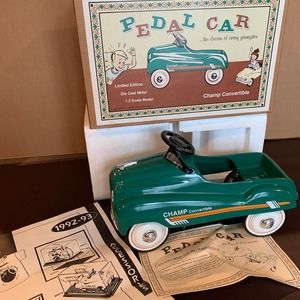 1993 Xonex Champ Convertible Pedal Car New In Box Green 1:3 scale